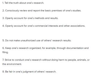 Source: Figure 1. List of Ethical Research Practices