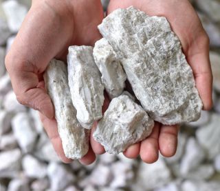 Spodumene, one mineral source of lithium, mined mostly in Australia