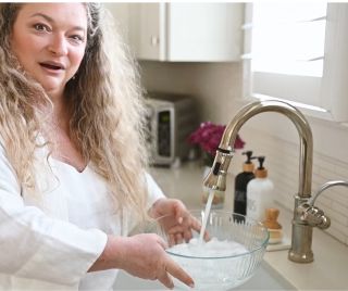 Step 1: Fill a large bowl with Ice and water