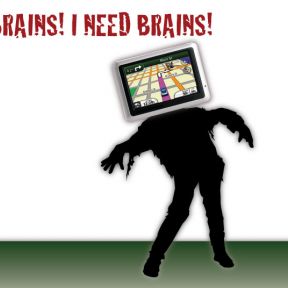 GPS zombie needs brains