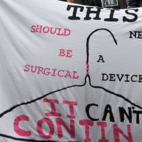 A banner at a protest in ireland.
