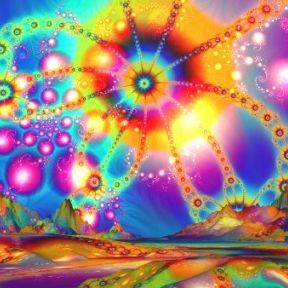 Kaleidoscopic geometric patterns are common in DMT visions; in NDEs, not so much
