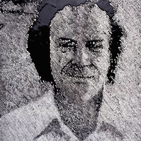An image of one creative individual (Richard Feynman) created by another (Vik Muniz)