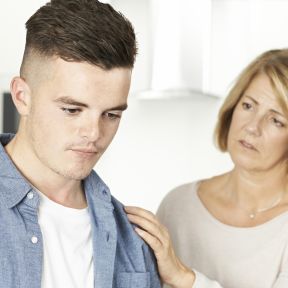Mother Worried About Unhappy Teenage Son. 