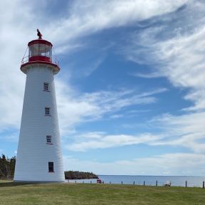 Point Prim Lighthouse, the oldest lighthouse on Prince Edward Island and the only round brick lighthouse in Canada.