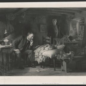 Loise Filpes:  Print of Doctor Caring for a Patient, 1893