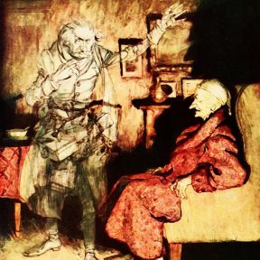 Jacob Marley & Ebenezer Scrooge in Charles Dickens’ 1843 novel, A Christmas Carol