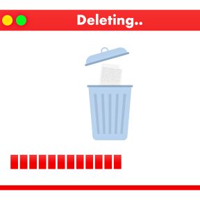 "Deleting" is running. 