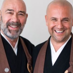 Robert Chodo Campbell, left, and Koshin Paley Ellison