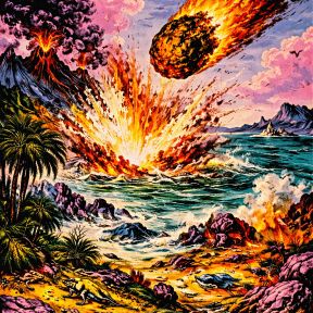 Asteroid impacts Earth