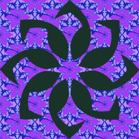 Purple passion flowers