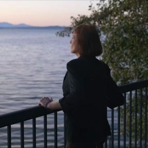 Cathy Scott on Ann Rule's deck.