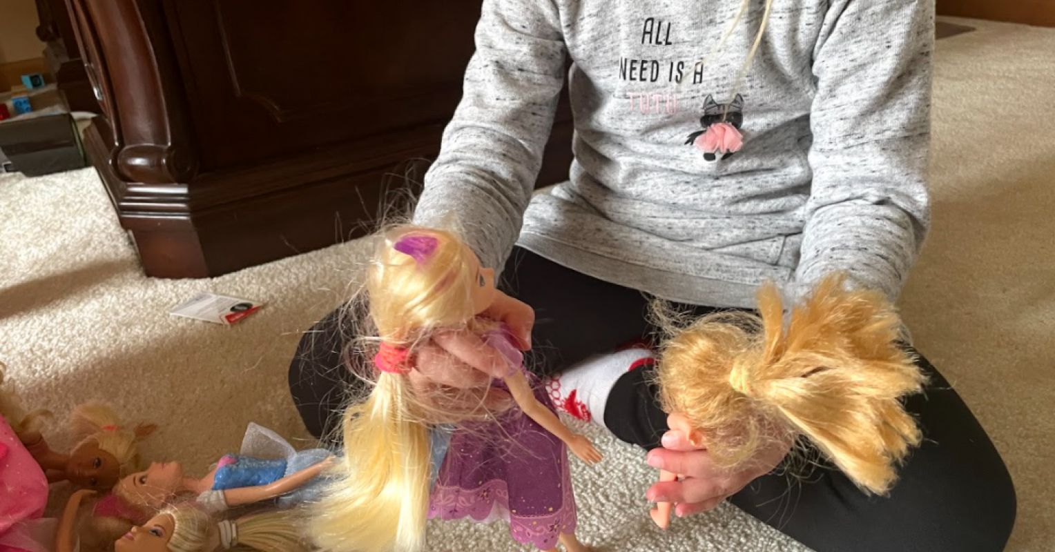 Weird Barbie Bad Hair Day Doll DIY Used No Clohtes 