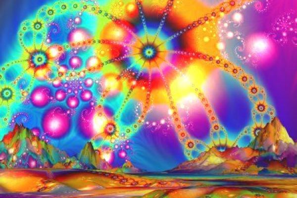 Kaleidoscopic geometric patterns are common in DMT visions; in NDEs, not so much