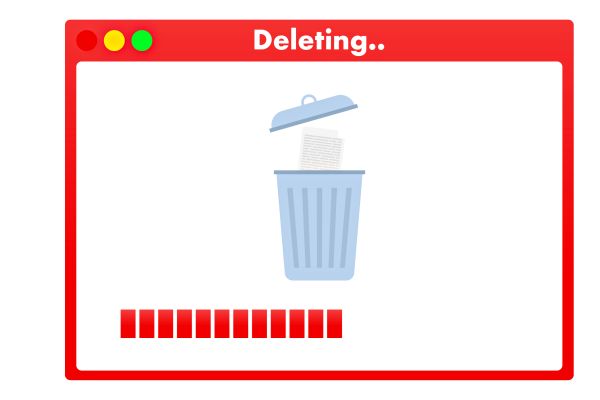 "Deleting" is running. 