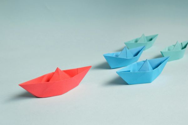 Ever seen a red paper boat lead a fleet of blue ones? It's like adaptive leadership in action, where one standout example guides the rest—showing how innovation and resilience can steer an entire fleet through choppy waters.