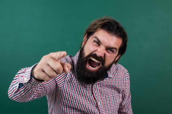 An angry man